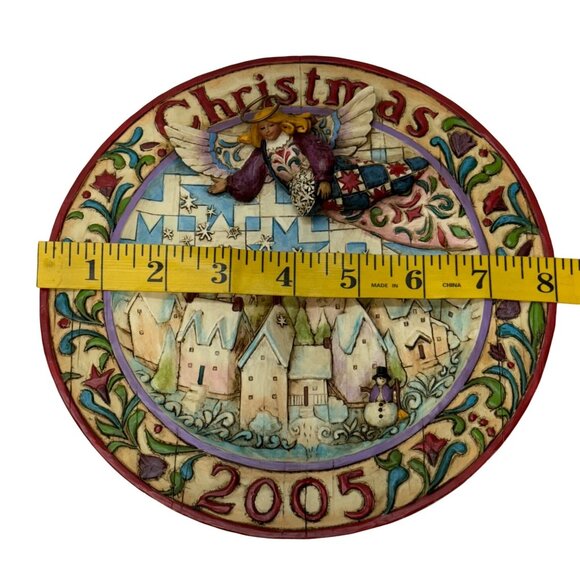 Jim Shore Heartwood‎ Creek 2005 Christmas 8”  Plate Sowing Joy Collectible Angel - Picture 2 of 13